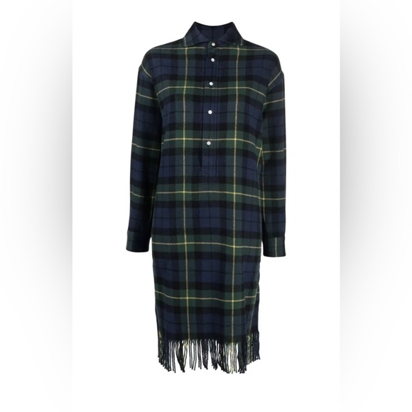 POLO RALPH LAUREN FRINGE PLAID-CHECK FLANNEL SIZE 10 - Picture 6 of 10